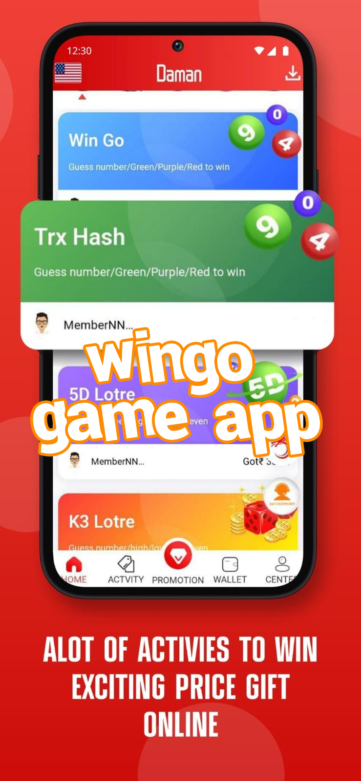 wingo game app Screenshots